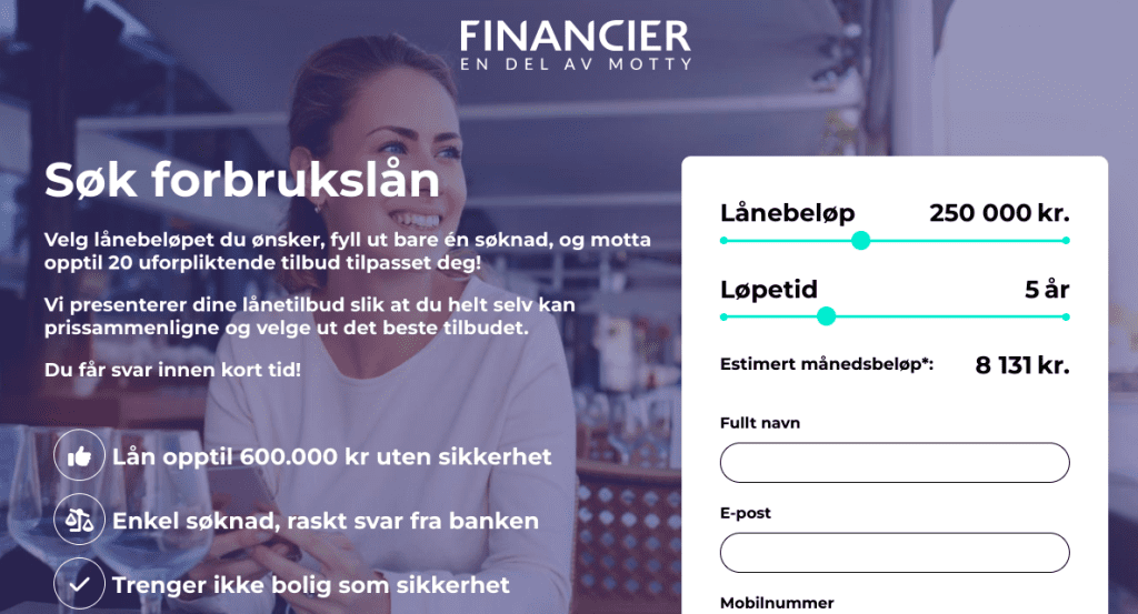 Financier, finansieringslån uten sikkerhet