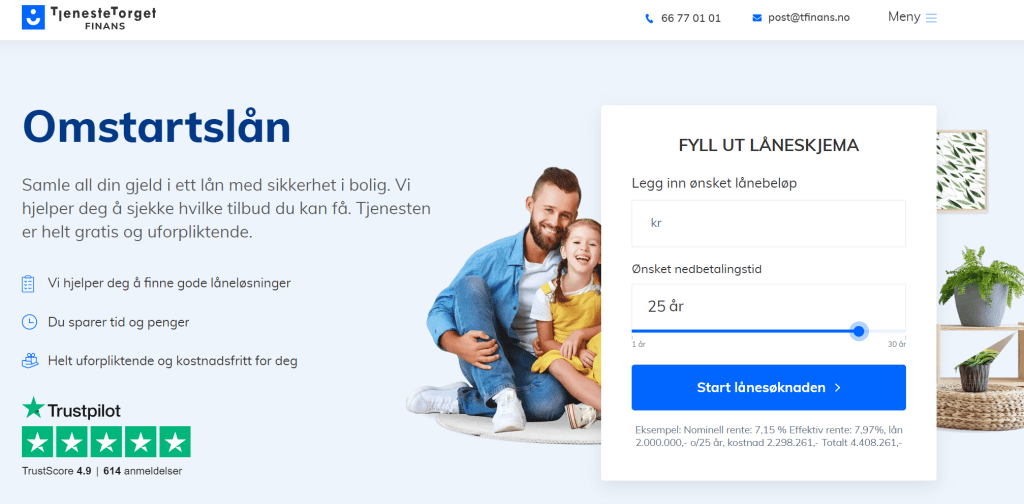 bedre lånevilkår med Tjenestetoger